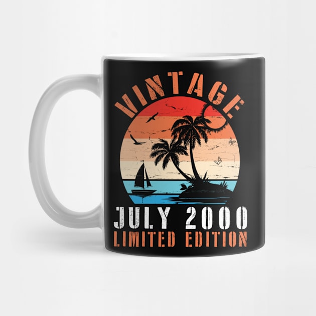 Vintage July 2000 Ltd Edition Happy Birthday Daddy Mom Uncle Brother Husband Cousin Son 20 Years Old by DainaMotteut